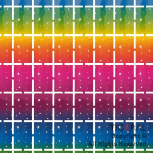 CORTINA METALIZADA DE CUADROS  MULTICOLOR 2MT X 1MT